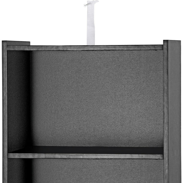 5-Tier Shelf Bookcase, Freestanding Wood Storage Display Open Bookshelf for Home Office (Black)