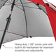 Premiere UPF 50+ Umbrella Shelter for Sun and Rain Protection (8-Foot, Red)