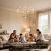 Gold 32-Inch 12-Light Chandelier Dining Room Fixture