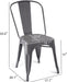 Metal Dining Chairs, Dark Grey, 1 Count (Pack of 4)