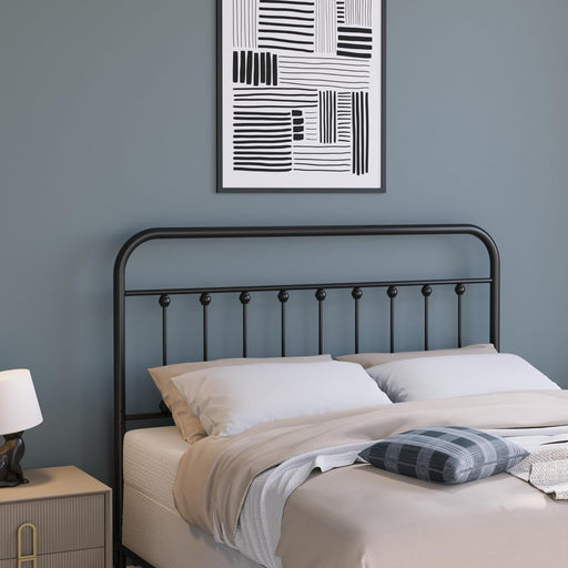 Golden Gate California King Vintage Headboard - Adjustable Bed Frame Headboards, Wrought Iron Farmhouse Design, Platform Bed Frame with Adjustable Headboard for Tall or Low Beds, Black