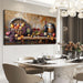 Kitchen Wall Art Grape Barrel Painting Red Wine Glass Fruit Artwork Prints for Dinning Room Bar Canvas Wall Decor for Living Room Food Still Life Abstract Picture Home Decoration 20X40In