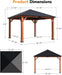 12x12 Cedar Gazebo With WeatherResistant Galvanized Roof