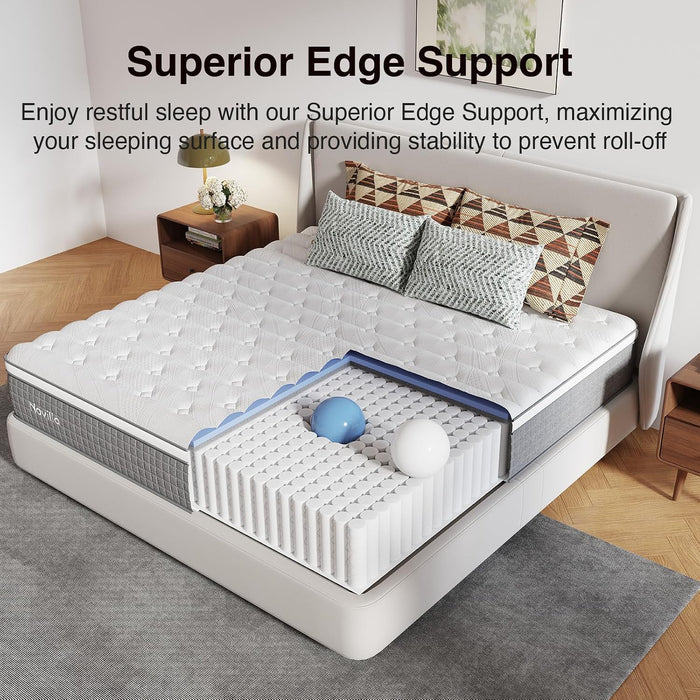 12 Inch XL Twin Mattress,Twin XL Gel Memory Foam Hybrid Mattress