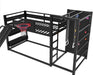 Twin Size PowderCoated Black IndustrialGrade Bunk Bed