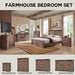 Farmhouse 57" Tall 7 Drawers Dresser for Bedroom, Light Brown