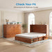 Cherry SixtyThreeInch Murphy Bed Cabinet With Mattress