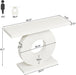 Modern Console Table with Geometric Base, 40 Inch Wood Entryway Table Sofa Table Narrow Long, Contemporary Accent Table for Living Room, Entryway, Hallway