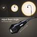 Adjustable LED Beam Floor Lamps for Living Room, Reading Lamp with Flexible Gooseneck, Dimmable Zoomable Spotlight, Work Light, Touch Control, Task Crafting Standing Lamp for Office Bedroom
