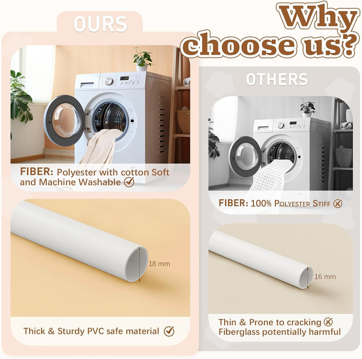 Kids Play Tent, Toddlers Large Playhouse with Mat, Star String, Flag, Machine Washable, Indoor and Outdoor Play Tent for Kids, Girls & Boy Aged 3+, 50" X 34" X 51", Cream