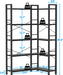 5-Shelf Corner Bookshelf, 68.5" L-Shaped Open Bookcase, Black