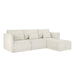 Drew Modular Sectional Sofa with Ottoman by Drew Barrymore, Vanilla Cord