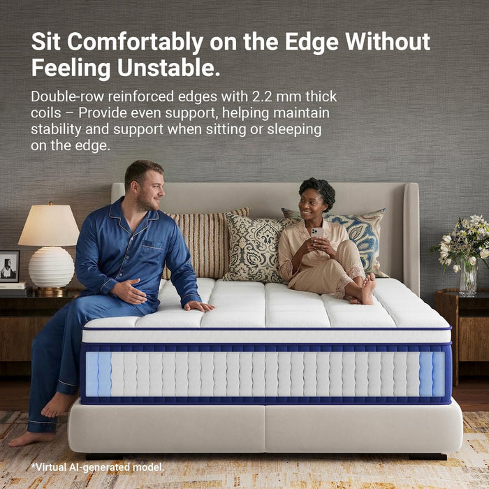 Hybrid Mattress with Gel Memory Foam, 10 Inch Twin Size Mattress
