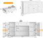 White Buffet Cabinet With Expansive Storage Drawers