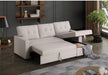 Beige L Shaped Convertible Sleeper Sectional Couch