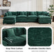 78Inch Green Modular Chenille Sectional Sofa Collection