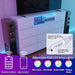 Long Dresser for Bedroom with Charging Station and LED Lights, White Dresser TV Stand with 11 Drawers, Fabric Chest of Drawers with PU Finish for Bedroom, Living Room, Entryway