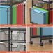 Rolling 4-Tier File Cabinet with Hanging Folders