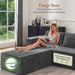 106 Inches Modular Sectional Sofa RightFacing Grey
