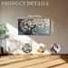 Tree of Life Large Canvas Wall Art, Abstract Gold Tree Modern Office Decorations, Nature White Floral Artwork for Walls, Navy Blue Pictures Wall Decor Living Room Bedroom Art Prints 20"X40"