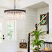 Modern Black Crystal Chandelier, 20" Small Pendant Lighting Fixture | Contemporary Ceiling Lights Fixtures Mini Chandelier 8 Lights for Dining Room Living Room Kitchen Hallway
