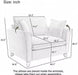 Oversized Chenille Accent Chair Pale Pink Cushions