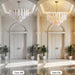Alabaster Chandelier, D31.5 in Modern Feathery round Chandelier, 6-Tiers Luxury Large White Marble Brass Chandeliers for Dining Room Bedroom Foyer Living Room Entryway