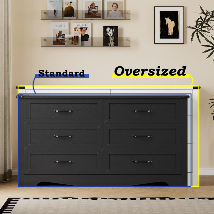 9-Drawer Dresser For Bedroom Modern Wooden Anti-Tipping