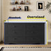 9-Drawer Dresser For Bedroom Modern Wooden Anti-Tipping