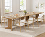 71" Large Dining Table for 6 to 8 People, Modern Dinner Table with Unique Wooden Legs, Rectangle Dining Table for Kitchen, Dining Room & Living Room, Oak