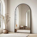 Arched Full Length Mirror, 76"X34" Large Floor Mirror, Full Body Mirrors for Leaning or Hanging, Standing Mirrors for Bedroom, Living Room,Dressing Room, Aluminum Alloy Frame, Black