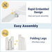 Full Size Bed Frame, 14 Inch Metal Beds with Storage Space, White