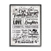 Our Family Recipe Kitchen Life Ingredients by Lettered and Lined Framed Print Typography Texturized Art 16 In. X 20 In.