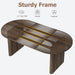 Oval Dining Table 70Inch Double Pedestal BrownFinish