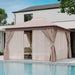 12x12 Ft Outdoor Gazebo WeatherResistant Mosquito Netting