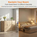 Queen Murphy Bed With Mattress NaturalWood Storage