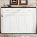 Horizontal Murphy Bed With Drawers White WalnutTop