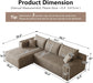 95-Inch Modular Sectional Sofa Sleeper Upholstered
