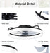 Ceiling Fans with Lights and Remote, 20" Fandelier Ceiling Fan Flush Mount, 3000K-6500K Smart Bladeless LED Fan Light, Modern Low Profile Ceiling Fan with Light for Bedroom, Kids Room and Living Room.