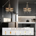Gold Crystal Plug In ChandelierCrystalPendant 6 Light