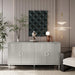 Modern 60 Inch Wide Silver Sideboard Buffet Cabinet