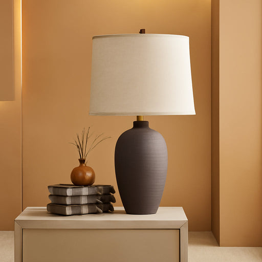 25" Farmhouse Ceramic Table Lamp for Bedroom Living Room