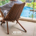 Wooden Folding Tamarack Chairs, FSC Certified Acacia Low Profile Adirondack Chairs, Wood Folding Chair for Outdoor, Patio, Porch, Pool, Backyard, Garden, Balcony and Deck - Chestnut - Single