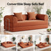 79 Inch Convertible Sofa Bed Orange CorduroyPillows