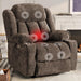 Brown Power Recliner with Massage & Heat