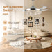 42" Retractable Ceiling Fans with Lights, Crystal Chandelier Ceiling Fan with Remote & APP Control, Modern Dimmable LED Fandelier for Living Room, Dinning Room, Bedroom (Silver)