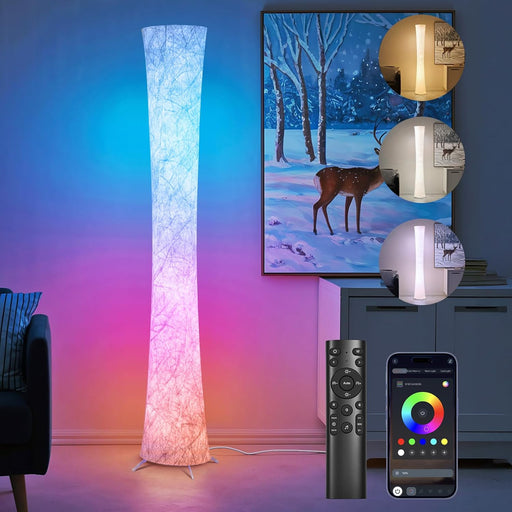 Floor Lamp 61 Inch RGB LED ColorChangingSmartLighting