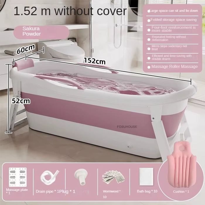 Adult Foldable Portable Bathtubs Modern Home Hot Tub Simple Plastic Ice Bath Bucket Creative Full Body Designer Swimming Pool