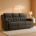 Frohn Contemporary Manual Reclining Sofa, Gray