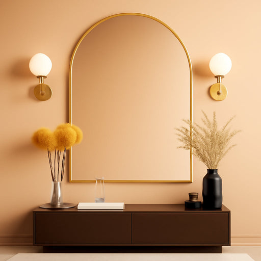 Arched 24x36 Inch Explosionproof Wall Mounted Mirror